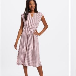 NWT Draper James Gingham Keyhole Midi Dress